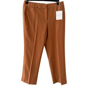 Cato Curvy Fit Trouser Pants Size 16 Stretch Waist Brown  Polyester Blend. NWT